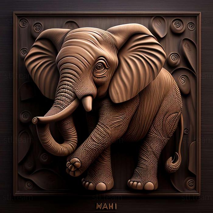 3D модель Знаменитое животное слоненка Мотти (STL)
